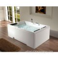 Novel design spa bath tub massaging jets double slipper bathtub